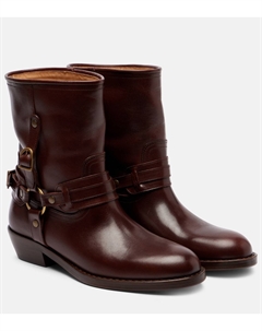 Кожаные ботинки Ildred 35 до щиколотки, коричневый Isabel marant