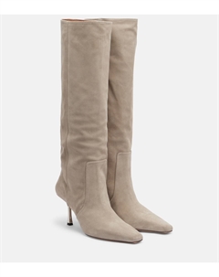 Ботфорты из замши Bettina 75, Ice Grey Paris texas