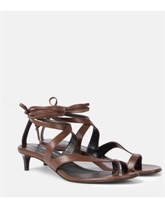 Aimee 35 кожаные сандалии-танга, Cigar Khaite