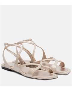 Эйла кожаные сандалии, Soft Gold Jimmy choo