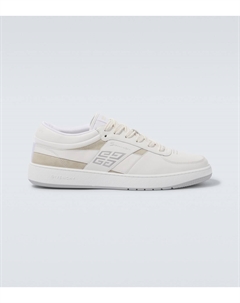 Кроссовки из кожи с отделкой из замши 4G, White/Beige Givenchy
