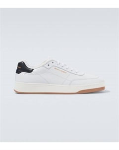 Кроссовки SL/61 logo leather low-top, Blanc Optique/Noir Saint laurent