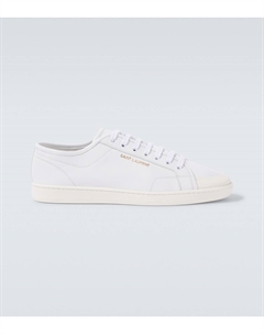 Кожаные кроссовки для зала, Blanc Optique/Blanc Optique Saint laurent