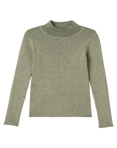 Джемпер из хлопковой смеси с ламе Ginevra, Golden Evergreen Molo