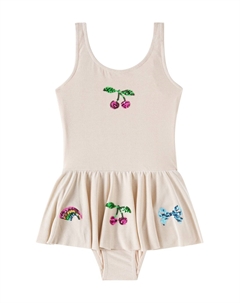 Купальник Beatrice с пайетками, белый Konges slojd