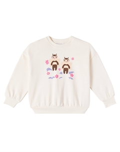 Хлопковый джерси свитшот с принтом, Offwhite Mini rodini