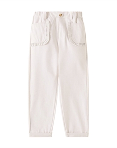 Жозефина хлопковые и льняные брюки, White Sand Melange Donsje