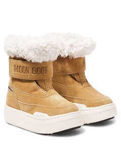 Зимние ботинки Junior Park Strap из замши, песочный Moon boot kids
