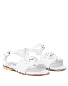 Кожаные сандалии, белый Moschino kids