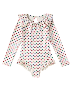 Купальник с оборками Manuca с принтом, Coeur Colore Konges slojd