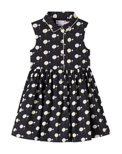 Хлопковое платье Anne с принтом, Imp Faux Noir Bonpoint