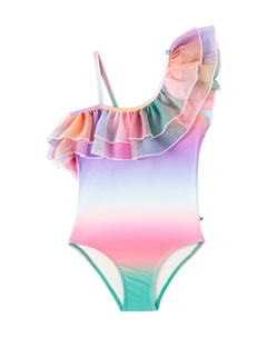 Купальник Nilla с рюшами и асимметричным бретелем, Magic Fade Molo