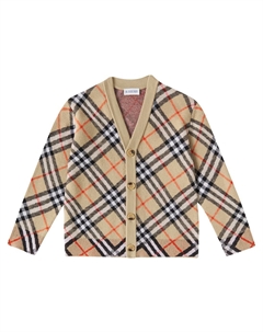 Кардиган из шерсти Burberry Check, Sand Ip Check Burberry kids