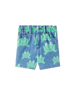 Детские джинсовые шорты с принтом, Celeste/Multicolor Stella mccartney kids