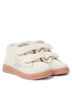 Кожаные кроссовки Baby June, серебряный Golden goose kids