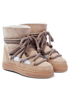 Классические кожаные ботинки по щиколотку, серый Inuikii kids