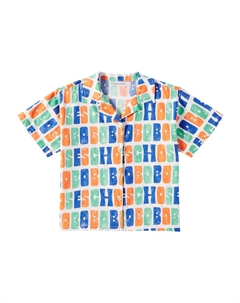 Хлопковая рубашка с принтом логотипа, Offwhite Bobo choses