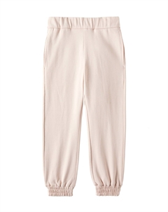 Хлопковые флисовые спортивные штаны, Light Pink Moncler enfant