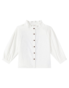 Финская блузка из хлопка с рюшами, белый Donsje