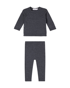 Детский комплект из шерсти и хлопка: свитер и штанишки Baby Jina, Gris Chine F. Bonpoint