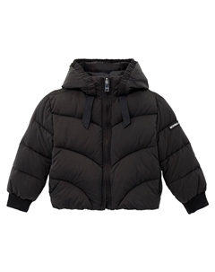 Стеганая пуховая куртка, черный Monnalisa