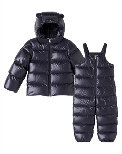 Детский комплект из пуховика и комбинезона, темно-синий Moncler enfant