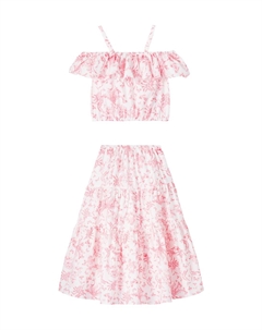 Набор из хлопковой ткани: топ и юбка с принтом, Praline Tartine et chocolat