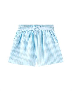 Полосатые шорты из льна и хлопка, Turquoise Nova/Whte Stripe Polo ralph lauren kids