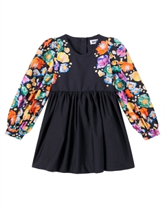 Платье Cybil из хлопкового поплина с цветочным принтом, Rainbow Flowers Molo