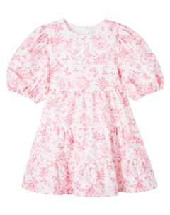 Хлопковое платье с рукавами-фонариками Printed, Praline Tartine et chocolat