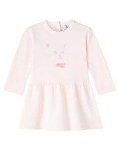 Детское вязаное платье из шерсти и кашемира, Rose PâLe Tartine et chocolat
