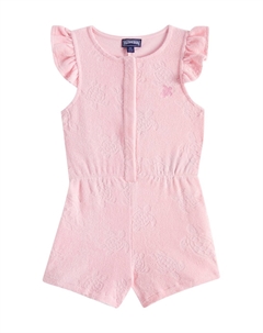 Боди из хлопкового велюра Gracias, Pivoine Vilebrequin kids