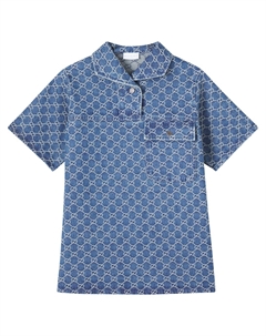 GG Canvas платье из денима, Deep Azure Gucci kids