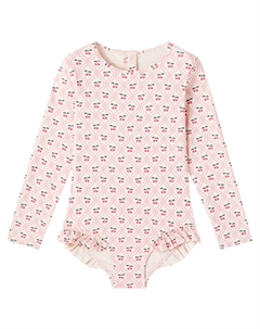 Рашгард для плавания с принтом "мерль", Cherry Pink Motif Konges slojd