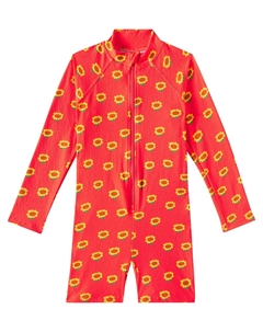 Цветочный рашгард для плавания, красный Bobo choses