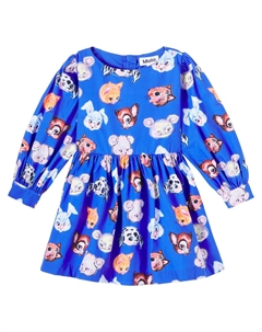 Платье из хлопкового поплина Cleo с принтом, Violet Blue Molo