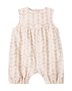 Детский комбинезон из хлопка с принтом Baby Salotte, Soft Sand - Rose Triangular Donsje