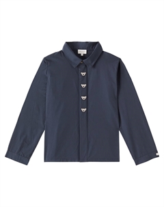 Вышитая хлопковая рубашка Lauden, Blue Marine Donsje