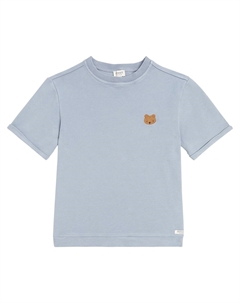 Футболка из хлопка с вышивкой Jarne, Foggy Blue Donsje