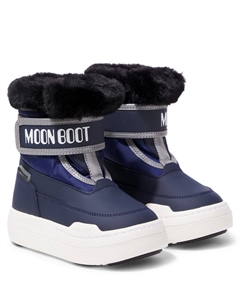 Детские зимние ботинки Junior Park Strap с отделкой из искусственного меха, синий Moon boot kids