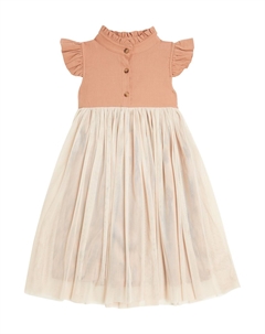 Волнистое плиссированное платье Wavel, Rust Donsje