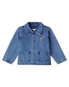 Кинсли вышитая джимовая рубашка-оверсайз, Medium Blue Denim Liewood