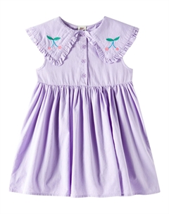 Вишнёвое платье из хлопка с плиссировкой, фиолетовый Jelly mallow