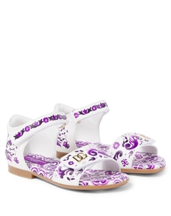 DG Majolica кожаные сандалии, Maiolica 3 Viola Dolce & gabbana kids