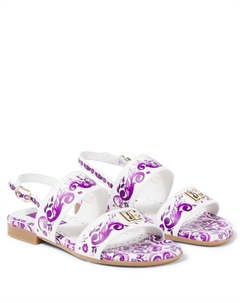 DG Majolica кожаные сандалии, Maiolica 3 Viola Dolce & gabbana kids