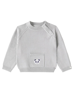 Детский хлопковый свитер Loeke, Silver Grey Donsje