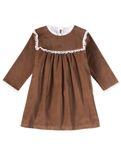 Платье из вельвета Carolina cotton, серо-коричневый La coqueta