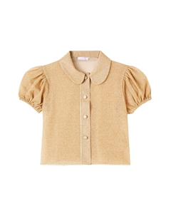 Блуза с рукавами-фонариками Lumière Oséree Kids, золотой Oseree kids