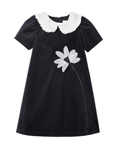 Вышитое платье с кружевной отделкой, черный Patachou