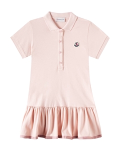 Хлопковое платье с добавками, розовый Moncler enfant